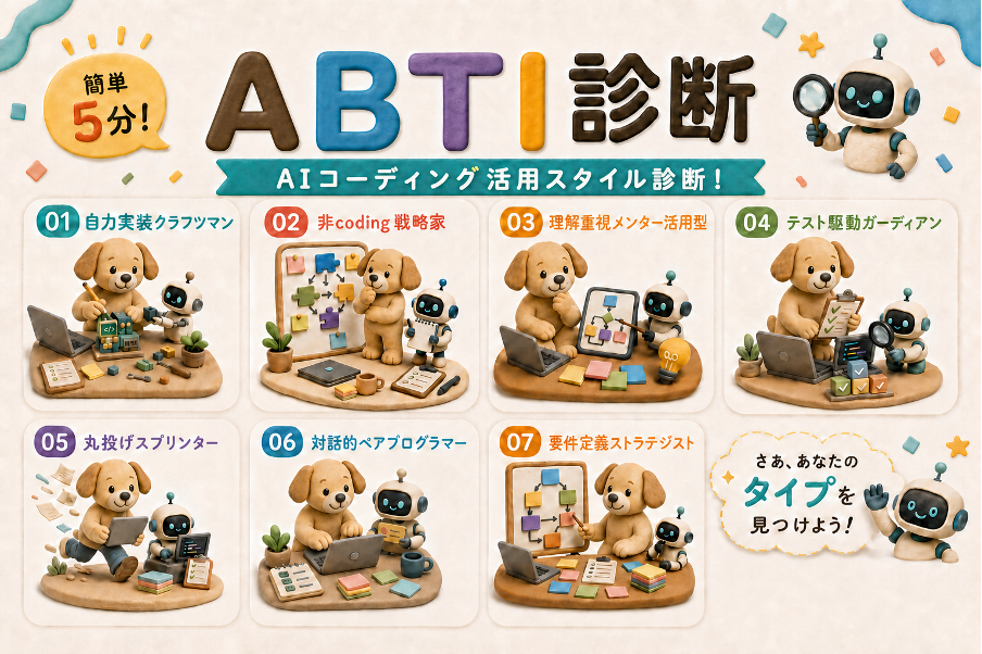 ABTI診断による7種類のAIコーディング活用スタイル